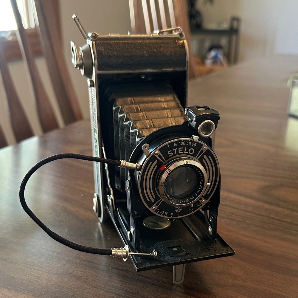 VTG Wirgin Pronto Folding Camera Stelo Adox Wiesbaden Lens 1:4.5 1937
